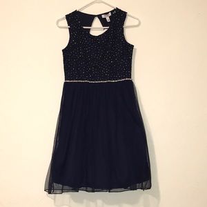 Speechless Kids Dress with Encrusted Clear Beads
